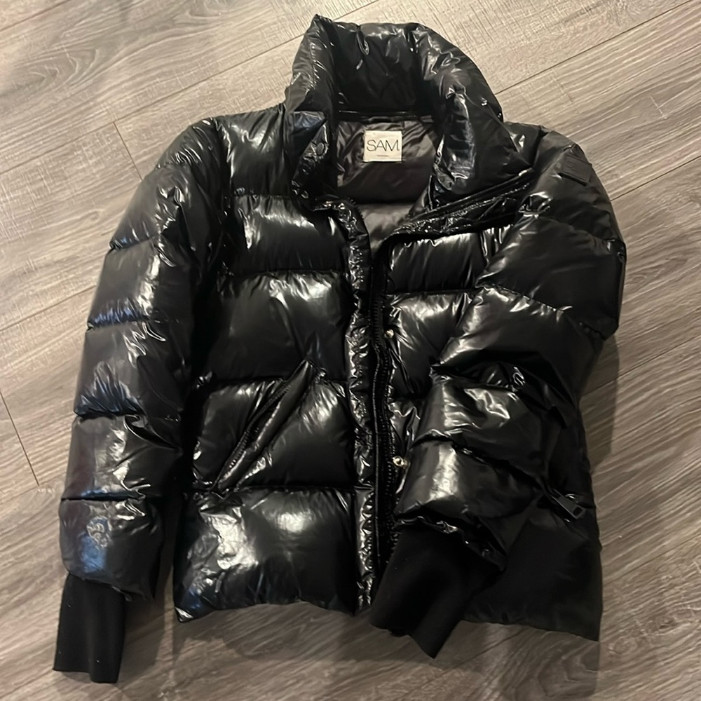 SAM size 16 girls black puffer jacket.  Used